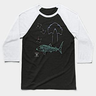 Hammerhead Stingrays and Whale Shark Baseball T-Shirt